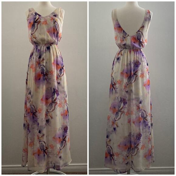 Show Me Your Mumu Kendall Floral Maxi Dress in Abers Babers Chiffon Colorful XS - Picture 2 of 9